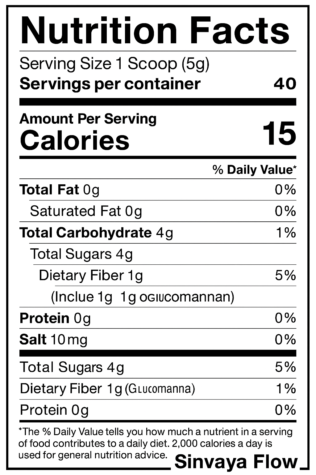 SINVAYA Flow - Konjac Weight Loss Drink